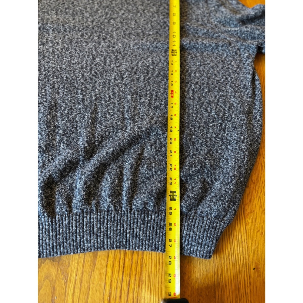 Croft & Barrow Mens Crew Neck Sweater Marled Charcoal Grey Knit Pullover XL - Picture 4 of 4